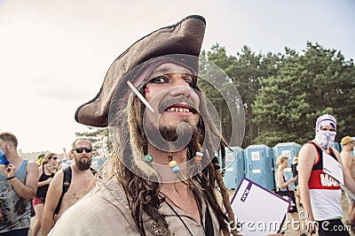 Woodstock Poland Rock festival celebrating visitor Editorial Stock Photo